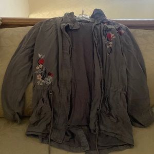 Grey Embroidered Jacket